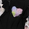Women's Plus Size Slimming Loose Mid-Length Short-Sleeve T-Shirt (Sizes 200/300/350 jin) - Style 1066