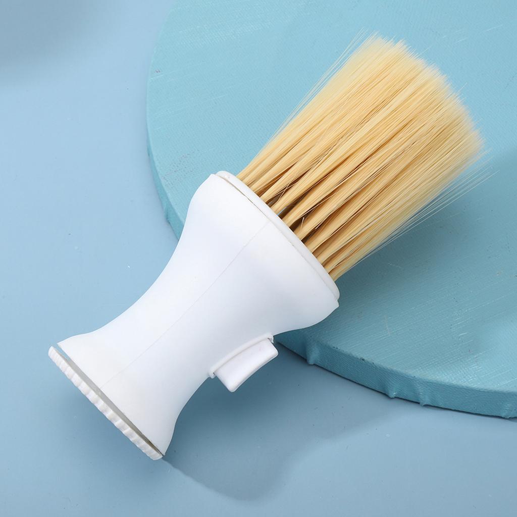 Soft Hair Neck Duster Hairdressing Powder Storage Styling Dust Cleaning BrushWhite