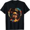 Colorful Art Black Queen Afro Melanin Dripping Juneteenth T-Shirt