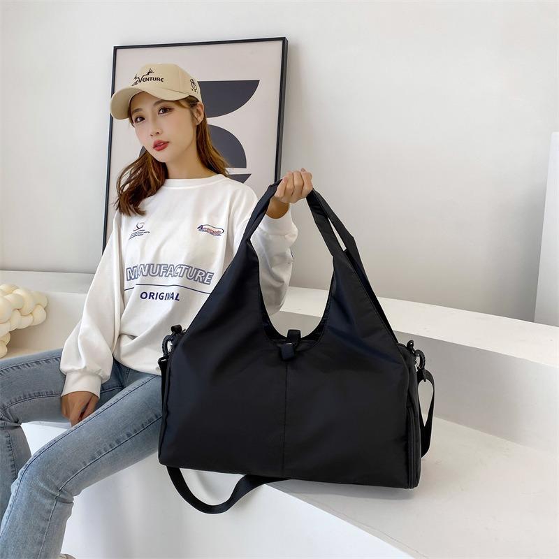 1PC short trip bag, women's yoga fitness bag, women's splash-proof independent shoe compartment shoulder bag, swimming training bag.