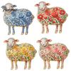 Decorative Lamb Brooch Rhinestone Floral for Women, Flower Sheep Alloy Lapel Pin Pin, Animal Jewelry Clothing Suits Scarves Bags