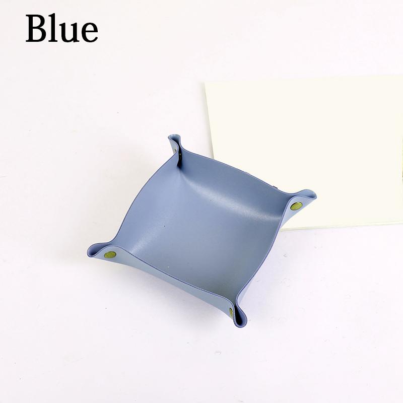 1PC Storage Box Storage Tray Home Decoration PU Leather Desktop Storage Portable