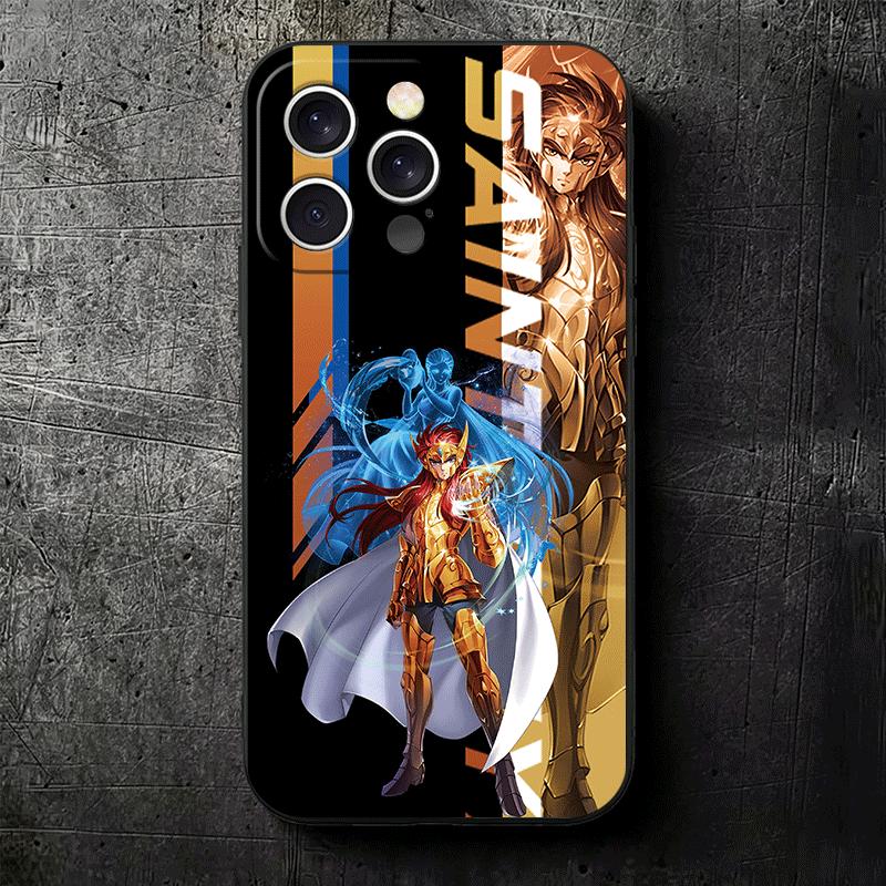 Anime S-Saint S-Seiya Soft Phone Case for iPhone 16 16E 17 Air 15 Pro Max 14 Plus 13 Mini 11 12 7 Black Cover Back Shell
