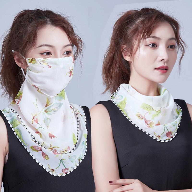Scarf For Women Sun Uv Protection Hiking Neck Scarf Outdoor Triangular Scarf Sunscreen Veil Ice Silk Mask Face Cover