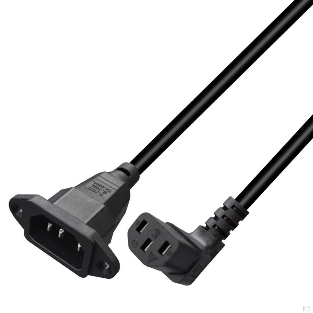 C14 C13 , 90 Degree C13, with Screw Holes Black Durable Heavy Duty Extension Cord Power Cable