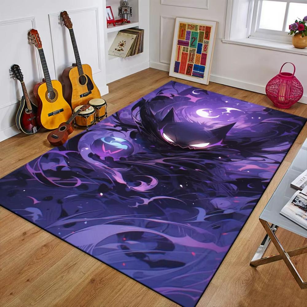 MINISO Creative Gengar Pokemon Anime Carpet for Living Room Bedroom Kids NonSlip  Playmat Balcony Lounge Sofa Rug Gift Idel