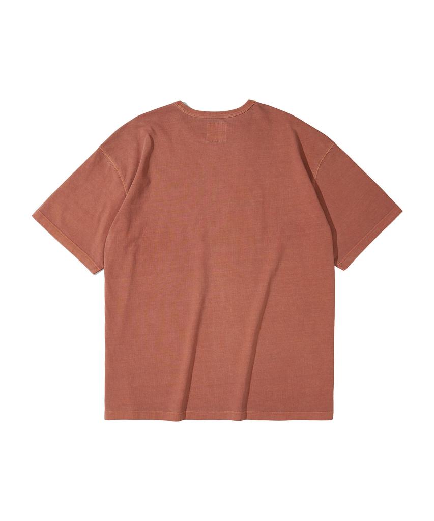 Kallapataleu Kp Symbol Logo Pigment Washed Short-Sleeved T-Shirt - Orange