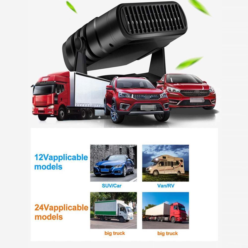 12V 120W Windshield Defogging Demister Fast Heating Car Heater Demister Defogger Non-slip Base for Car Camping Travel Winter