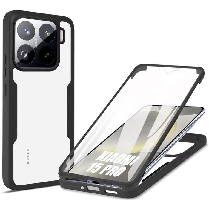 Coque de protection - Xiaomi - 15 Pro - Noir - Anti-rayure - Protection intégrale - Antichoc