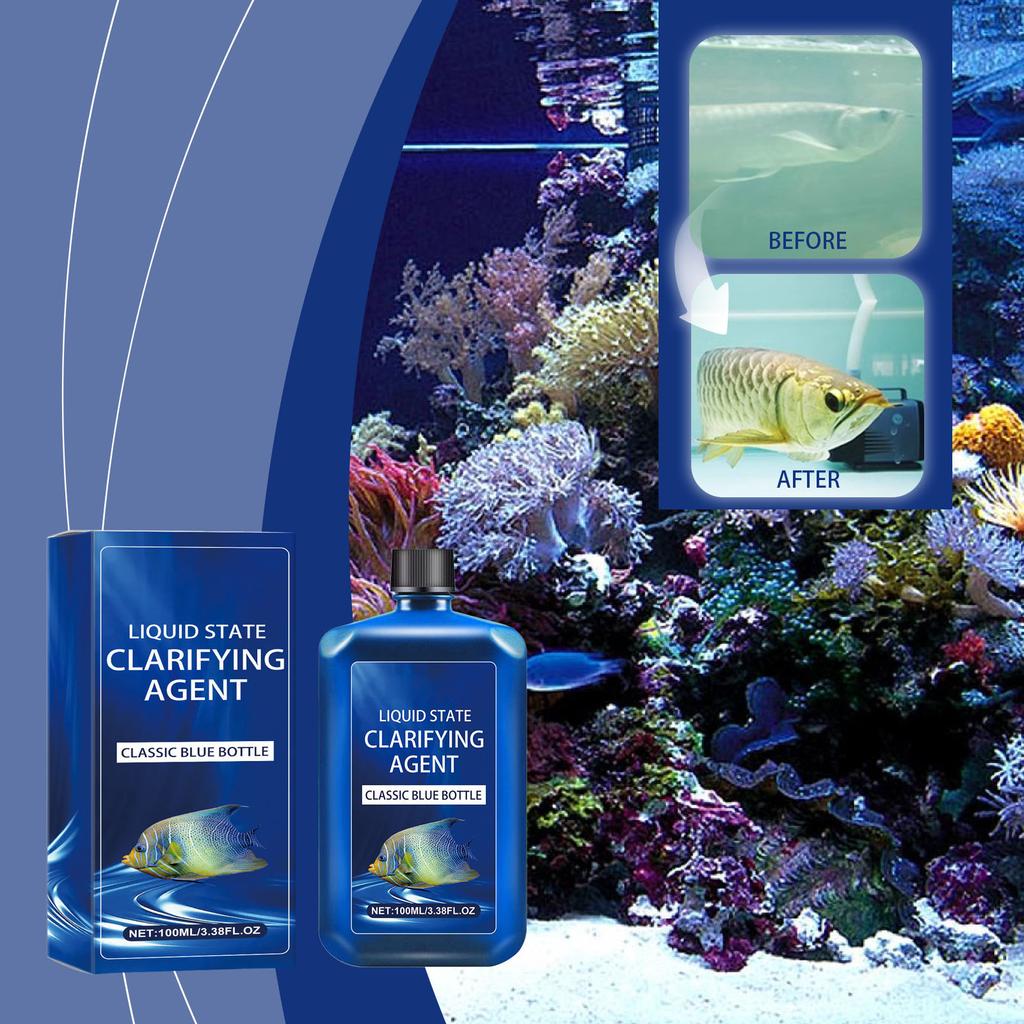 500ml Aquariums Water Clarifier for Clear Freshwater Tanks and Algae Removal