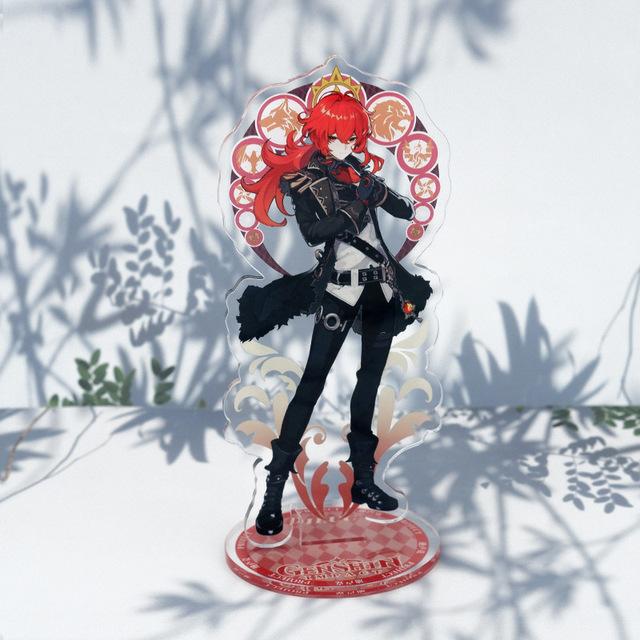 Genshin Anime Cartoon Acrylic Material Figure Puppet Doll Plate Desk Decor Standing Sign Game CollectionKids Collect Toys