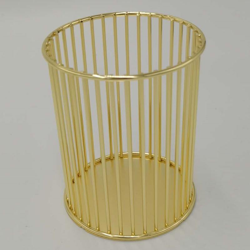 INS Style Metal Desktop Organizer: Multifunctional Pen, Stationery, Office Supplies, and Makeup Brush Holder