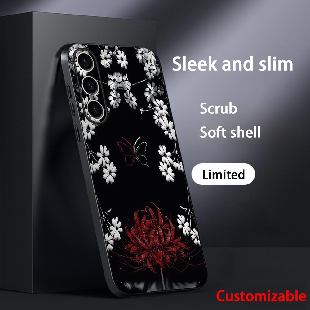 

Art Red spider lilys japan design Phone Case For Samsung Galaxy S26 S25 S24 S23 S22 S21 Plus Ultra Note20 Soft Black Galaxy S23