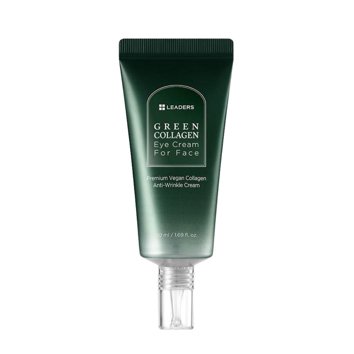LEADERS Crème Yeux au Collagène Vert pour Raffermir et Hydrater le Visage 50ml