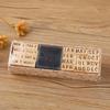 Basic Diary Set Typewriter Number and Letter Seal DIY Diary Wooden Seal, 40 Pieces Assorted Stamp Set
