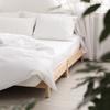 Cotton fitted sheet 90x200 smooth satin white