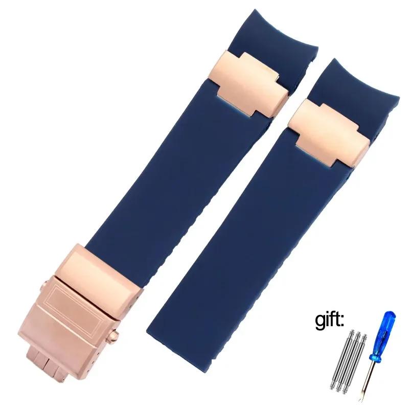 

Классический силиконовый резиновый ремешок для часов Ulysse Nardin 263 DIVER с загнутым концом, водонепроницаемый ремешок для часов 22 мм 22mm