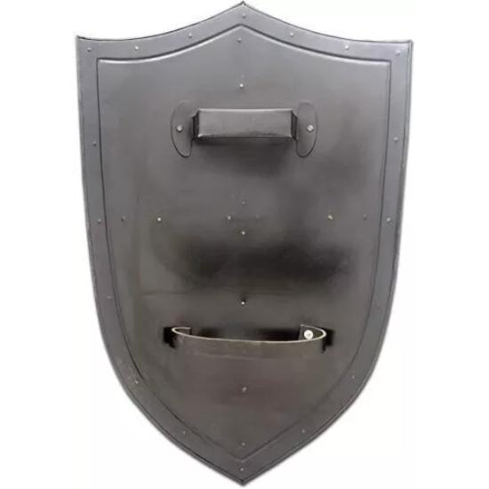 Scudo Crociato Cavaliere Medievale Acciaio 18G Scudo LARP Replica Costume