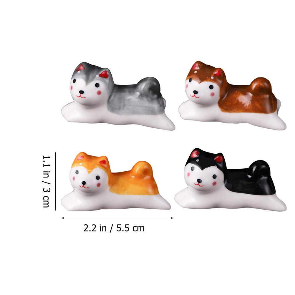 

4Pcs Chopstick Rest Ceramic Cartoon Chopstick Holders Spoon Fork Racks Table Decor Dining Accessories Elegant Antiskid