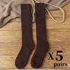 5pairs/Men's Winter Knee Stockings Merino Wool Super Thick Warm Compression Winter Towel Socks Wrap Calf Thick Tall SocksEU38-46