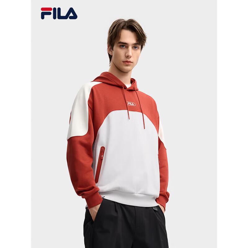 FILA Men s 2025 Winter Color-block Hooded Sweatshirt XXL