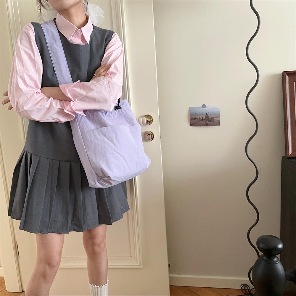 Large Capacity Canvas Bag Women's New Summer Casual Lightweight Shoulder Bag Work Crossbody