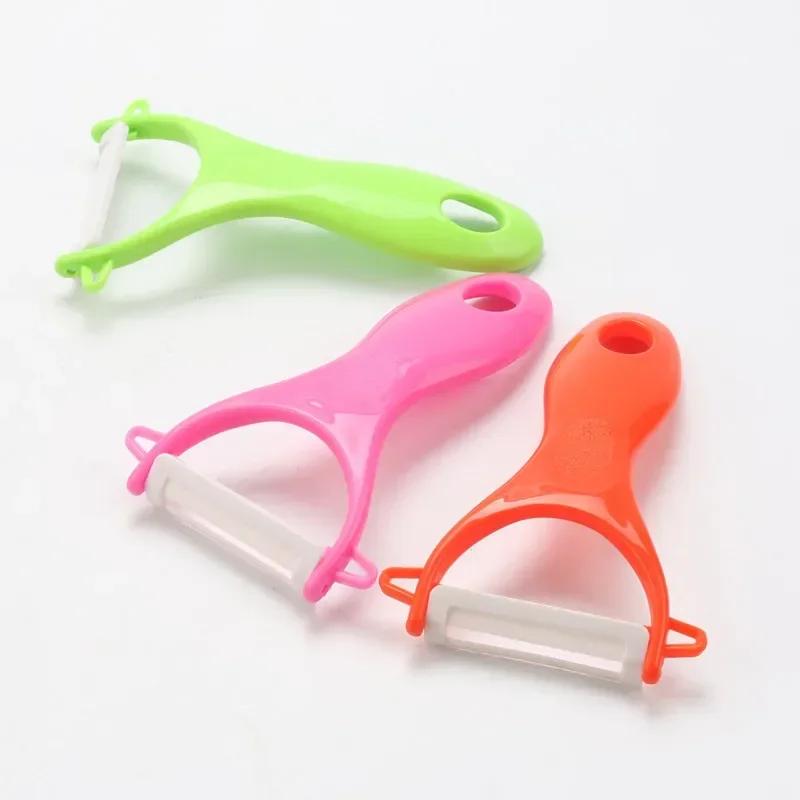 Kitchen Vegetable Fruit Ceramic Peeler Cooking Tools Potato Peelers Ceramic Peeler Household Convenience Small Tool Random Color