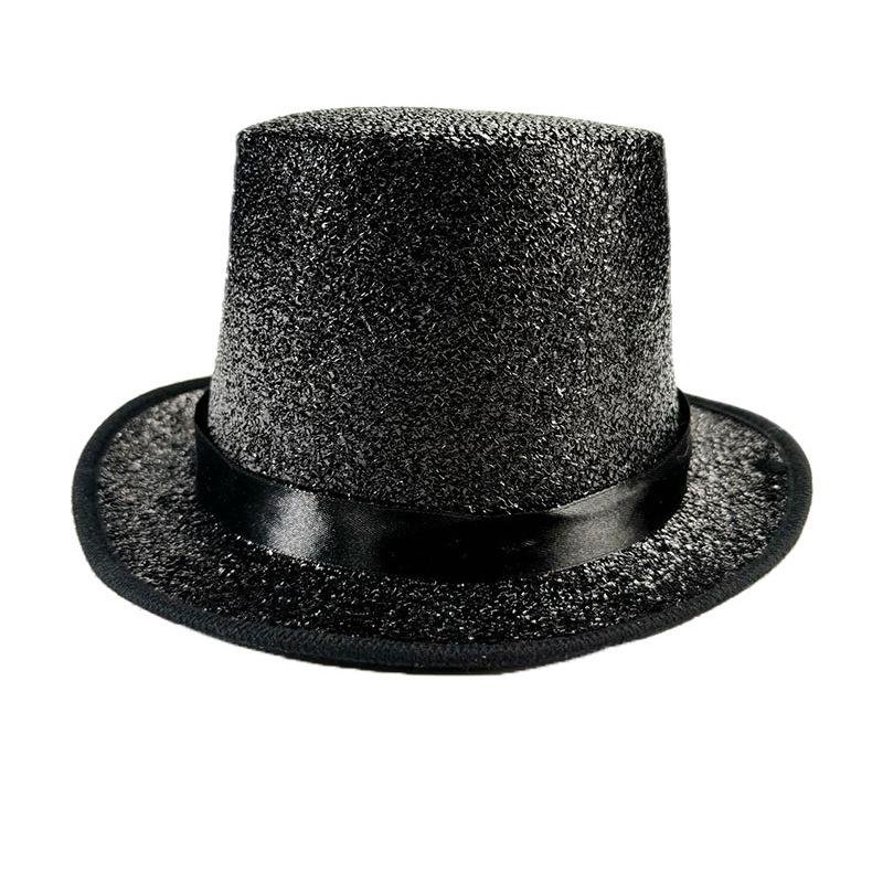

Stage Performance Colored Feather Silk Lincoln Hat, Colored Ceremonial Hat Magician Lincoln Hat Stage Dress Up Hat One size fits all