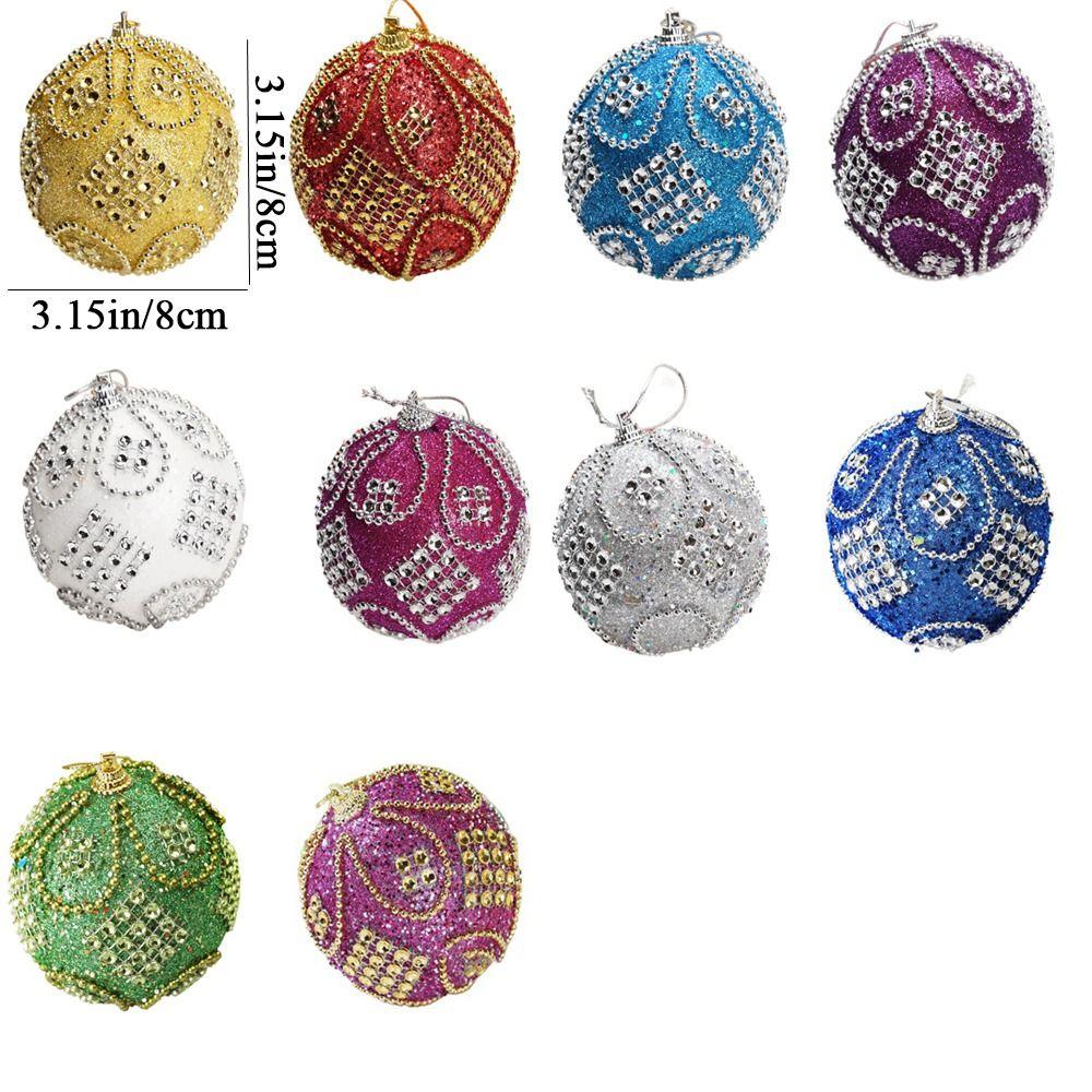 Pianka bożonarodzeniowa Rhinestone brokatowe kulki dekoracyjna bombka świąteczna ozdoba choinkowa strona główna