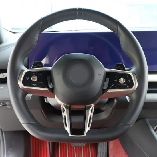 Glossy Black Steering Wheel U-Shape Frame Trim Cover For BMW 5 Series G60 2025+