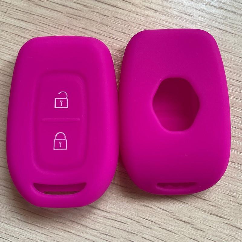 ZAD Silicone rubber car key cover case shell set for Renault Duster dacia scenic master megane 2 button remote key cover