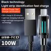 PD 100W Fast Charge USB C Cable Fast Charger For Apple iPhone 17 16 Pro Max Plus Cable USB To Type C Phone Data Cord Accessories