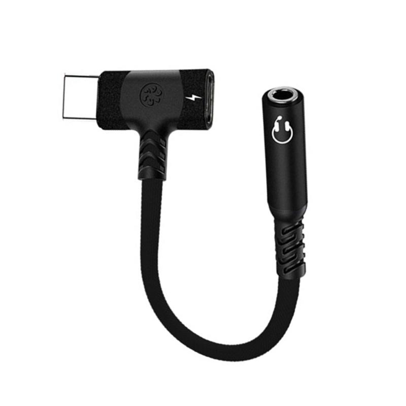 2 In 1 Type C To 3.5mm Extension Cable Fast Charging Portable for Headphone Mobile Phone Enhances Sound Output Quality