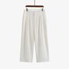 Women's Elastic Wide-leg Pants Summer High-waisted Slimming Straight-leg Pants with A Good Drape and Casual Pants