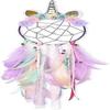 Colorful Unicorn Dream Catcher with Colorful Feathers and Handmade Flowers - Dream Catcher for Kids - Wall Hanging Decor