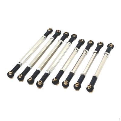 8 Pieces RC Chassis Link Rod Linkage Accessory Replacement Parts Adjustable Steering
