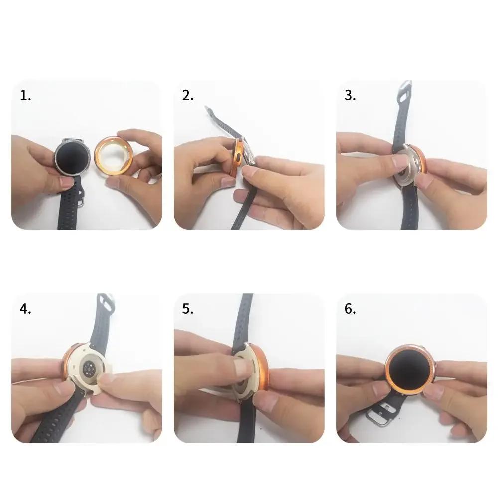 Replacement Metal Watch Bezel Protective Shockproof Watch Case Shell Anti-Scratch Screen Protector for Amazfit Active 2