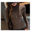 Women S Slim Fit Long Sleeve Turtleneck Base Top Versatile Casual Outerwear