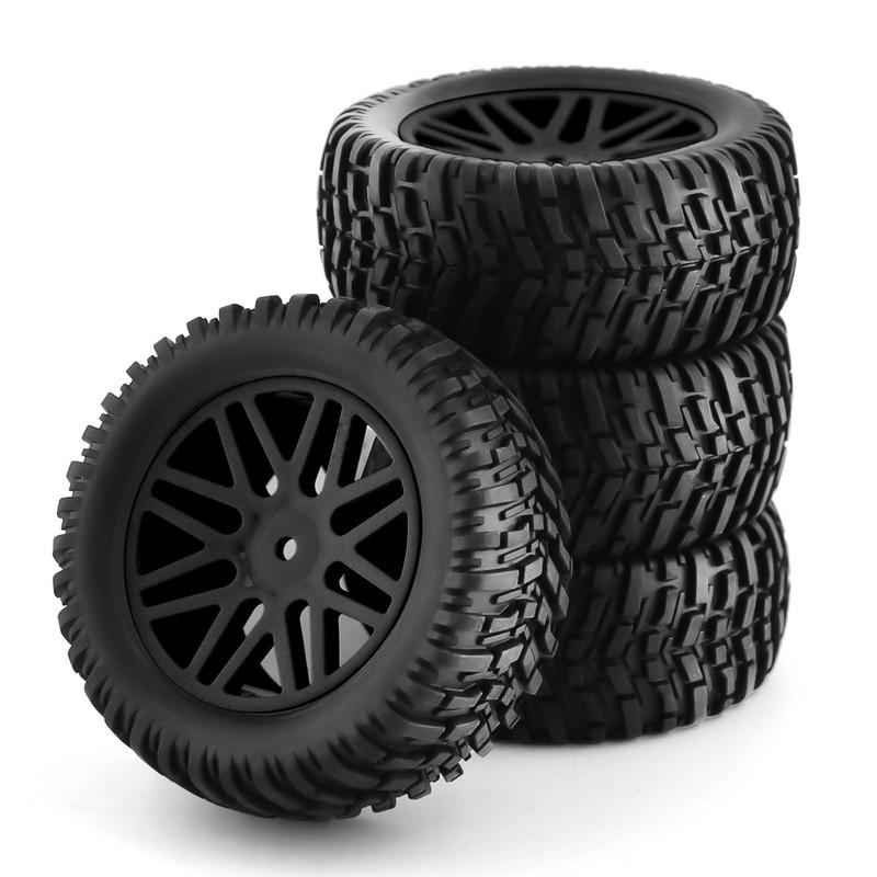 1/10 RC Off Road Tires And Wheels 12mm Hex Rubber Short Course Truck Tyres For 1:10 Scale Buggy Car Kyosho ARRMA Traxxas Wltoys