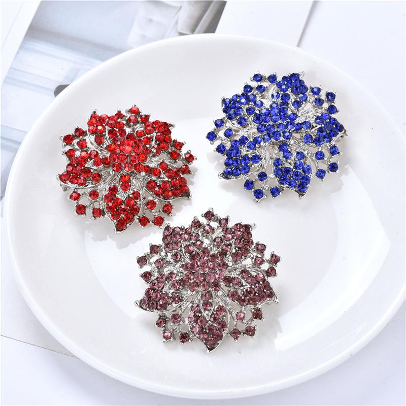 Exquisite Vintage Strass Bauhinien Brosche - Große Kranz Korsagen Nadel für Bekleidungsaccessoires