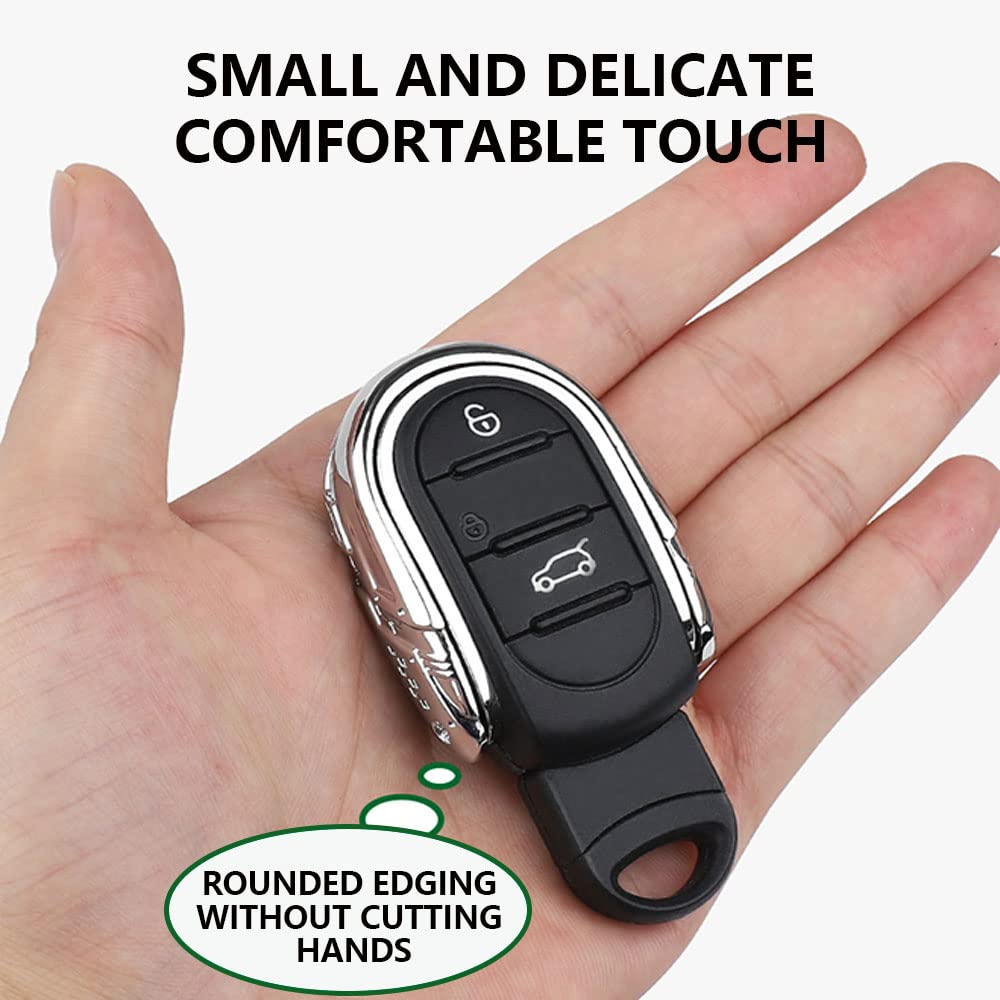 Cooper S Countryman F54F55F56F57F60 Key Shell Fob Key Cover Chain Rope Keychain Alloy Cooper Accessories (JCWUTYPECOVER)