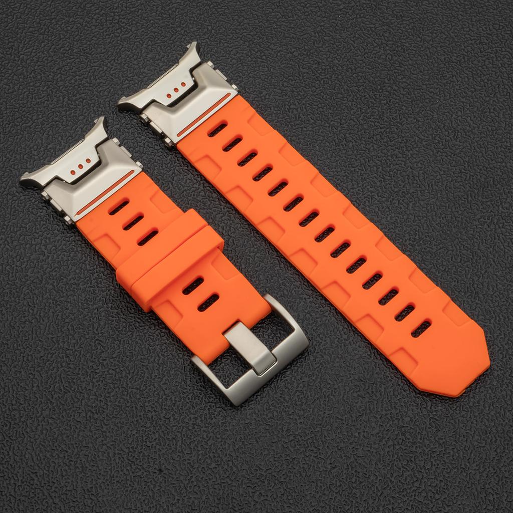 Soft Silicone Loop Strap for Samsung Galaxy Watch Ultra 47mm Luxury Men Sports Band Galaxy Ultra 2025 No Gap Curved End Bracelet