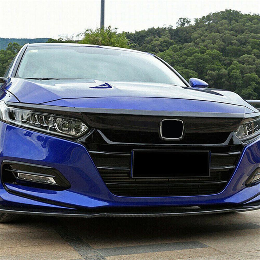 Carbon Fiber Look Front Bumper Hood Grille Trim Sticker For 2018-20 Honda Accord