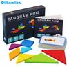 Wooden Tangram Jigsaw Puzzles Board Games Kids Montessori Educational Toys Children Kindergarten Geometric Shape Teaching Aids