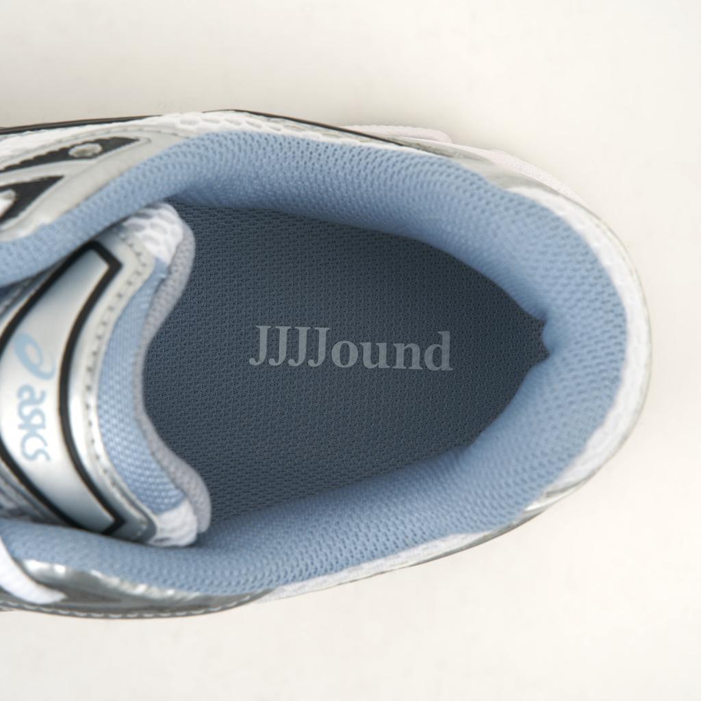 JJJJound x ASICS Gel Kayano 14 Blanc Bleu Bébé Baskets Unisexe Argent Noir 1203A961-101
