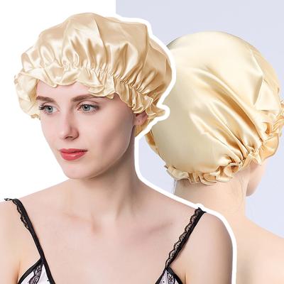 Reusable Silk Sleep Hat for Deep Restful Sleep Shower Cap for Women SatinSilk Shower Cap for Bathing Female Hair Bonnet