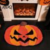 Stain-resistant Gothic Mat Halloween Bath Mat, Non-Slip Fluffy Ghost Rug, Pumpkin Absorbent Skin-friendly Soft Shower Bathroom Washable Area