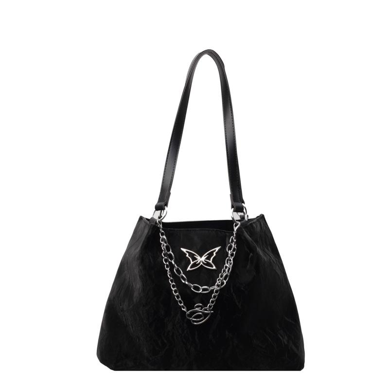 

Темпераментная сумка-тоут премиум-класса с текстурной цепочкой для通勤 (коммутирующих) 2025 весна новая универсальная на плечо/подмышку