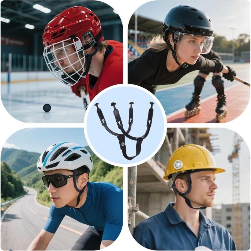 Adjustable Hockey Helmet Chin Strap With Snapping Buckles Detachable Universal Ice Hockey Chin Strap Easy to Use