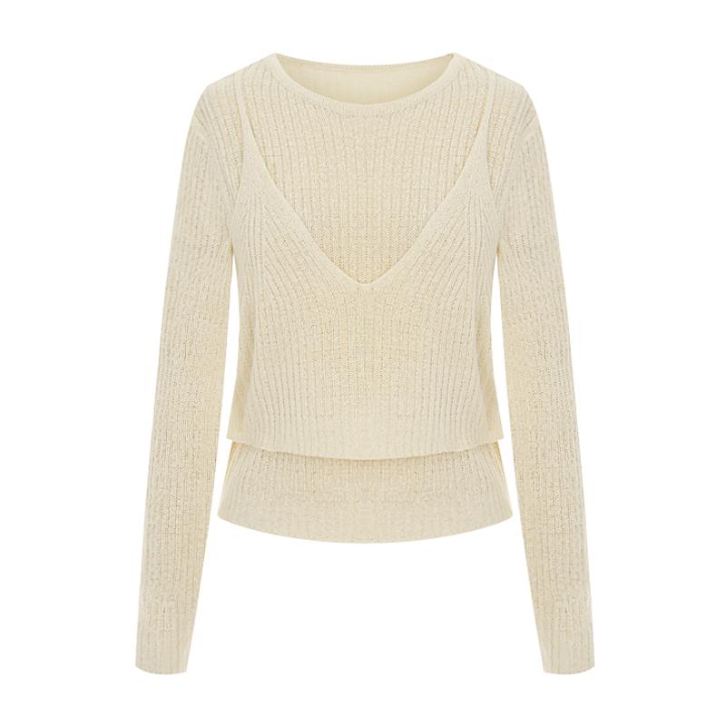 TVIEW Boucle Round Bustier Knit_V6A-Ckn005